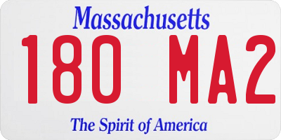 MA license plate 180MA2