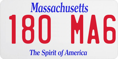 MA license plate 180MA6
