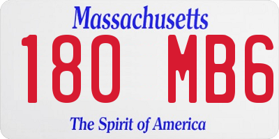 MA license plate 180MB6