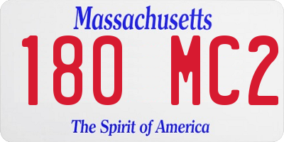 MA license plate 180MC2
