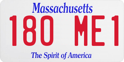 MA license plate 180ME1