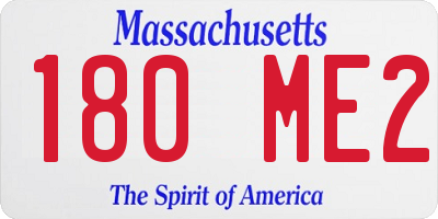 MA license plate 180ME2