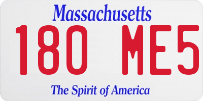 MA license plate 180ME5