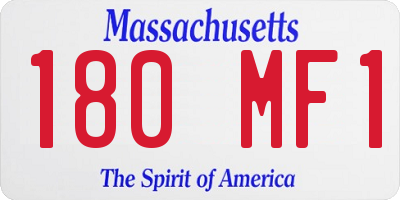 MA license plate 180MF1