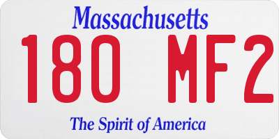 MA license plate 180MF2