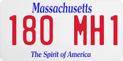 MA license plate 180MH1