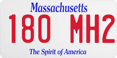 MA license plate 180MH2