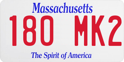 MA license plate 180MK2