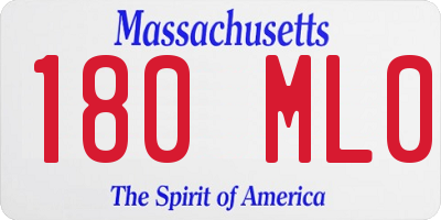 MA license plate 180ML0