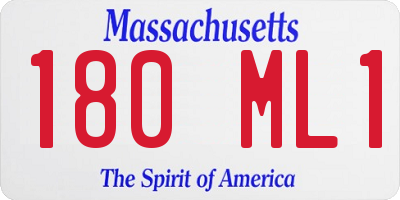 MA license plate 180ML1