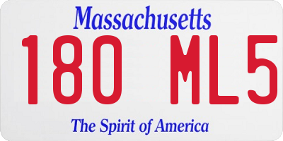 MA license plate 180ML5