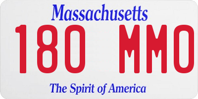MA license plate 180MM0