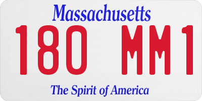 MA license plate 180MM1