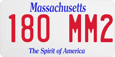 MA license plate 180MM2