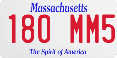 MA license plate 180MM5