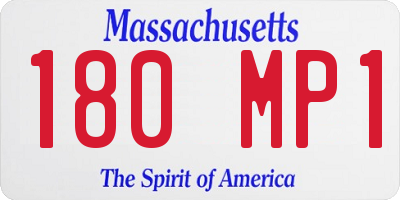 MA license plate 180MP1