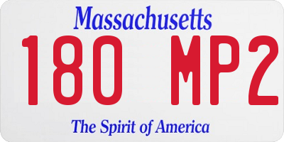 MA license plate 180MP2