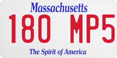 MA license plate 180MP5