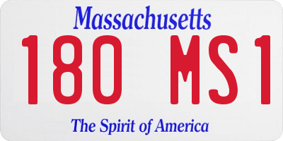MA license plate 180MS1