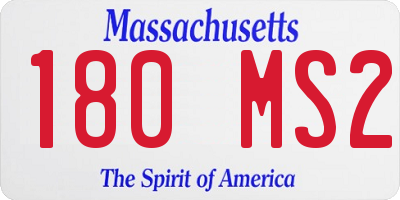 MA license plate 180MS2