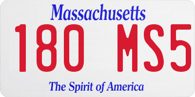 MA license plate 180MS5