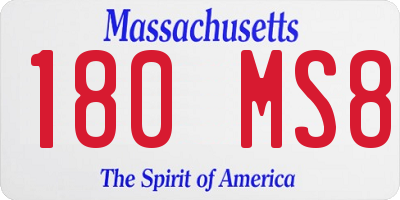 MA license plate 180MS8