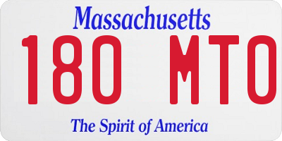 MA license plate 180MT0