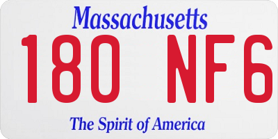 MA license plate 180NF6