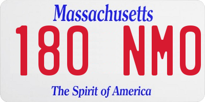 MA license plate 180NM0