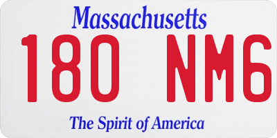MA license plate 180NM6