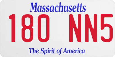 MA license plate 180NN5