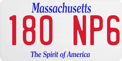 MA license plate 180NP6