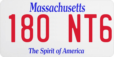 MA license plate 180NT6