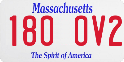 MA license plate 180OV2