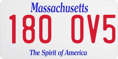 MA license plate 180OV5