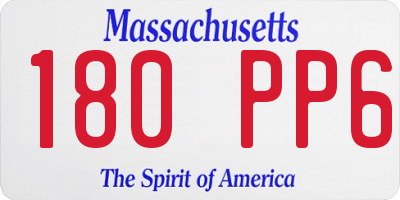 MA license plate 180PP6