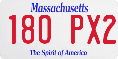MA license plate 180PX2
