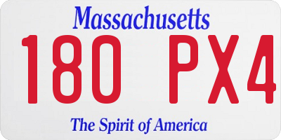 MA license plate 180PX4