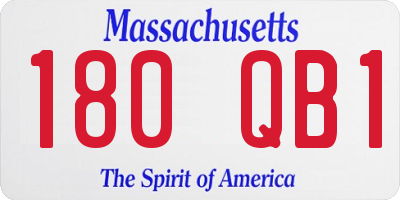 MA license plate 180QB1