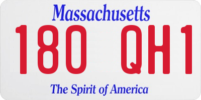 MA license plate 180QH1