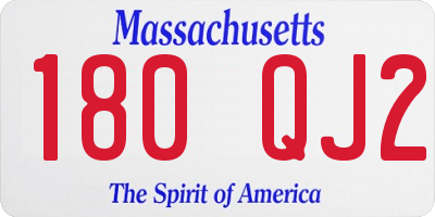MA license plate 180QJ2