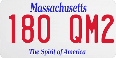 MA license plate 180QM2