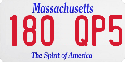 MA license plate 180QP5