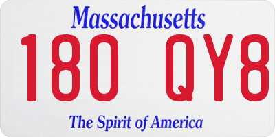 MA license plate 180QY8