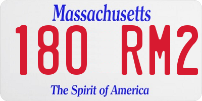 MA license plate 180RM2