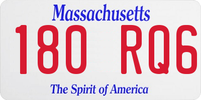 MA license plate 180RQ6