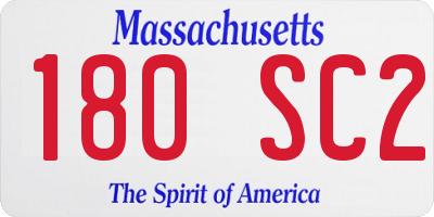 MA license plate 180SC2