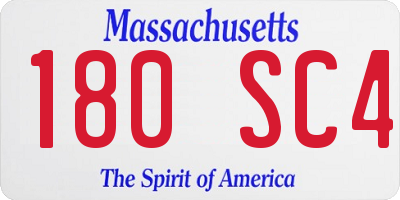 MA license plate 180SC4