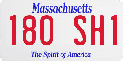 MA license plate 180SH1