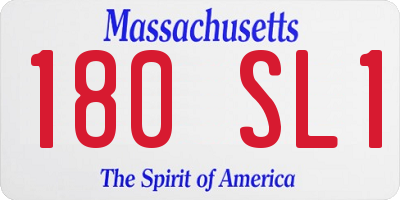 MA license plate 180SL1
